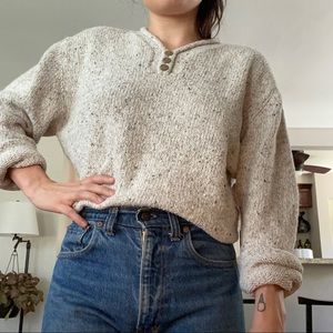 Vintage Neutral Speckled Sweater